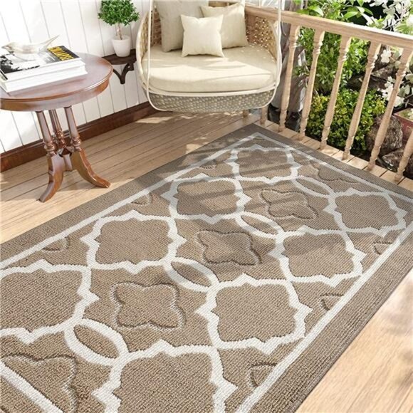 48"x32" Non-Slip Low-Profile Entrance Rug, Absorbent Machine Washable Doormats - Picture 1 of 6